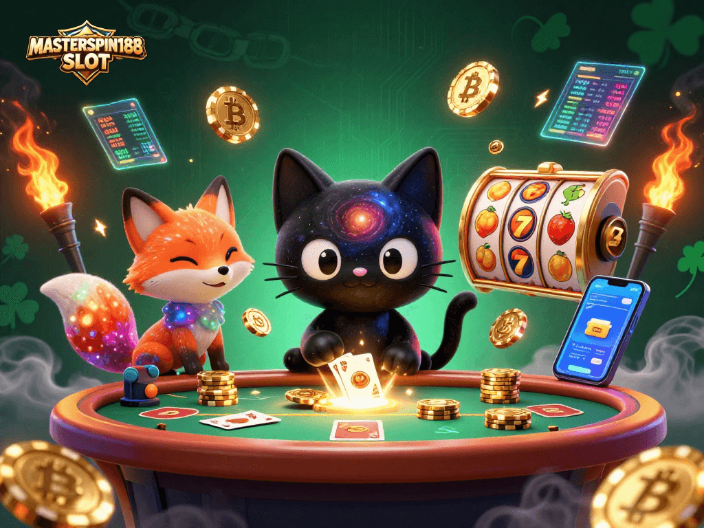 Engage with the thrilling MASTERSPIN188 SLOT featuring dynamic cosmic characters and vibrant gaming visuals.