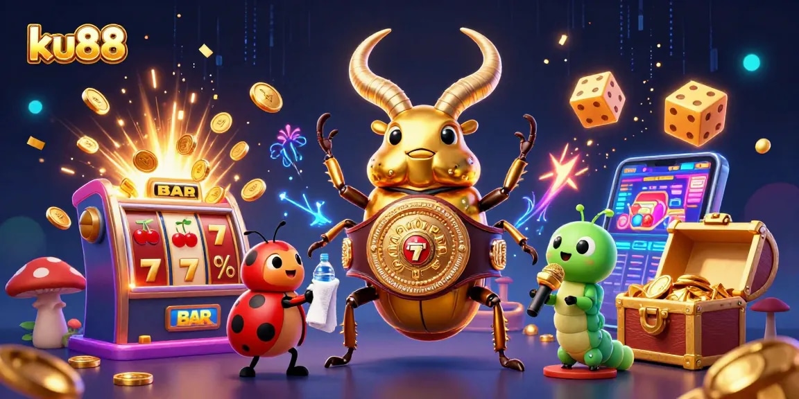 Engage in excitement with ku88's golden stag beetle boxing champion and vibrant slot machines!