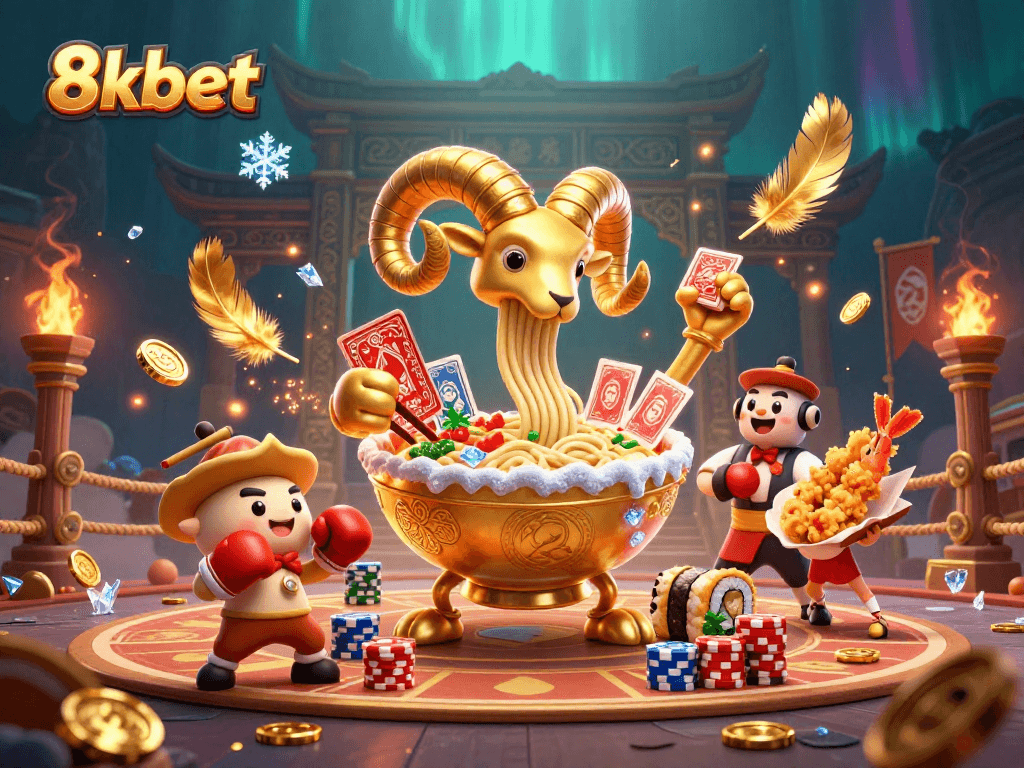 Engage in thrilling gaming at 8xbet with lively characters in a vibrant casino world.