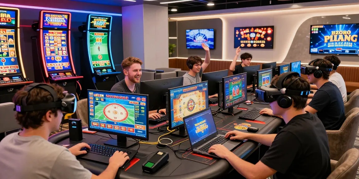 Players enjoying go99 online gaming experience, vibrant digital casino with immersive gameplay.
