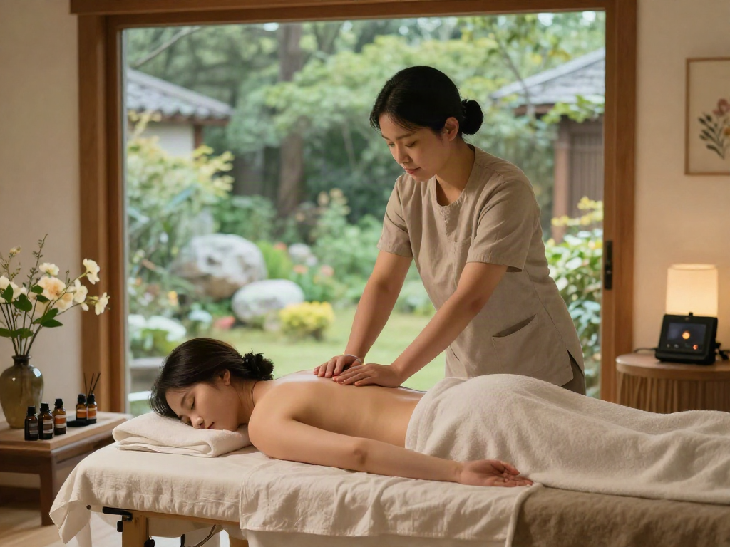 Experience an exquisite 은평구출장마사지 in a serene home setting with a professional therapist.