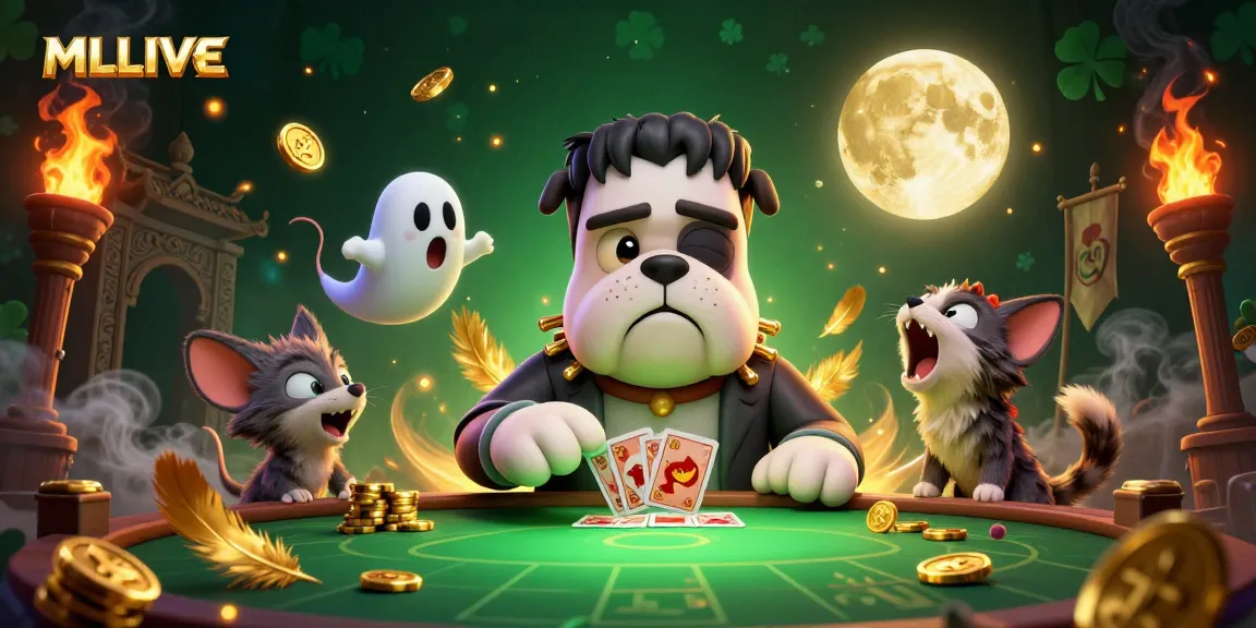 MMLIVE features a vibrant 3D scene of streaming characters in a cartoon casino, showcasing excitement and gaming.