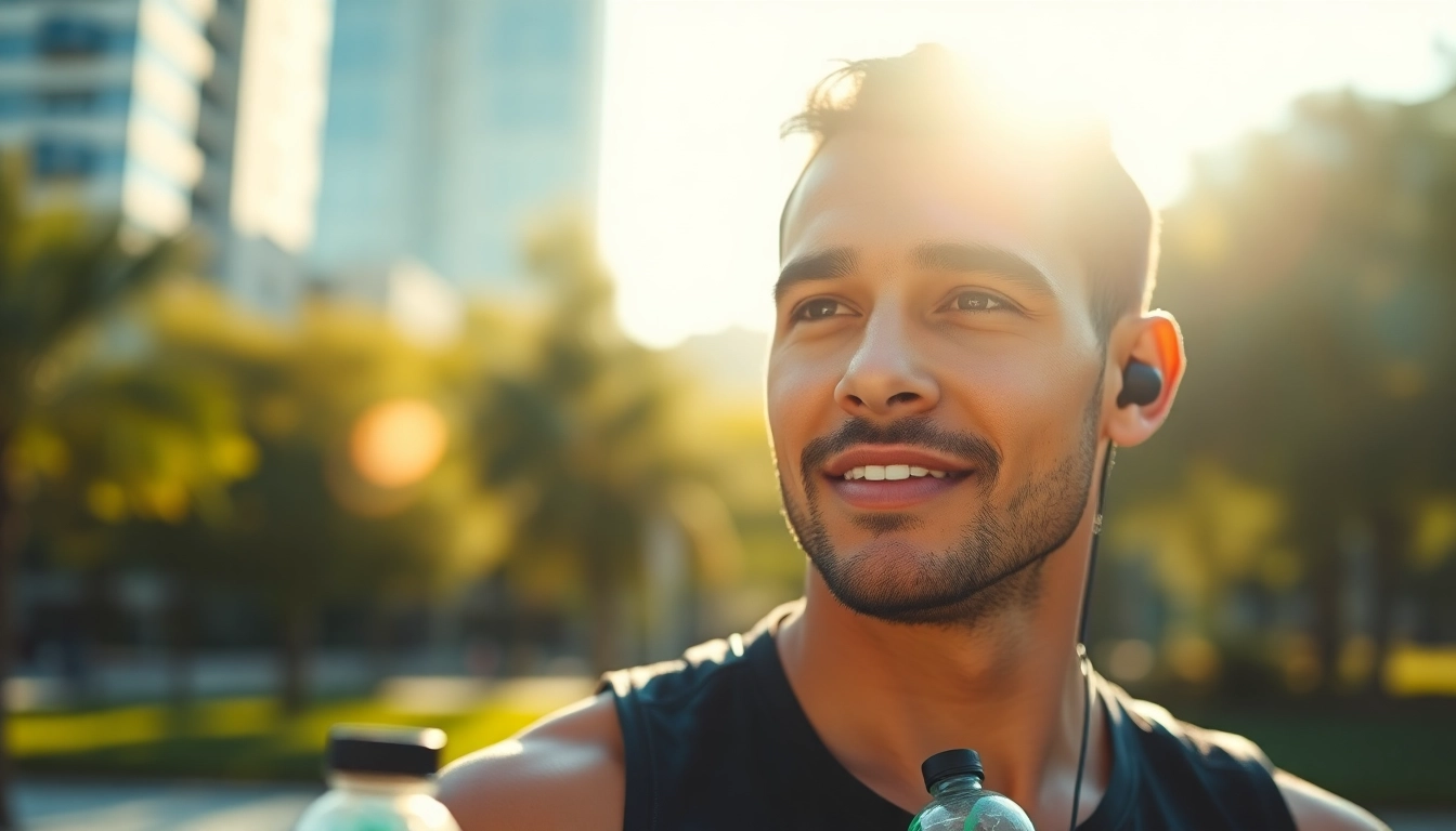 Experience the clarity of sound with Shokz headphones worn by a dedicated athlete.