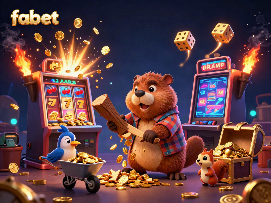 Experience excitement with fabet as playful characters uncover golden treasures in a dynamic casino setting.