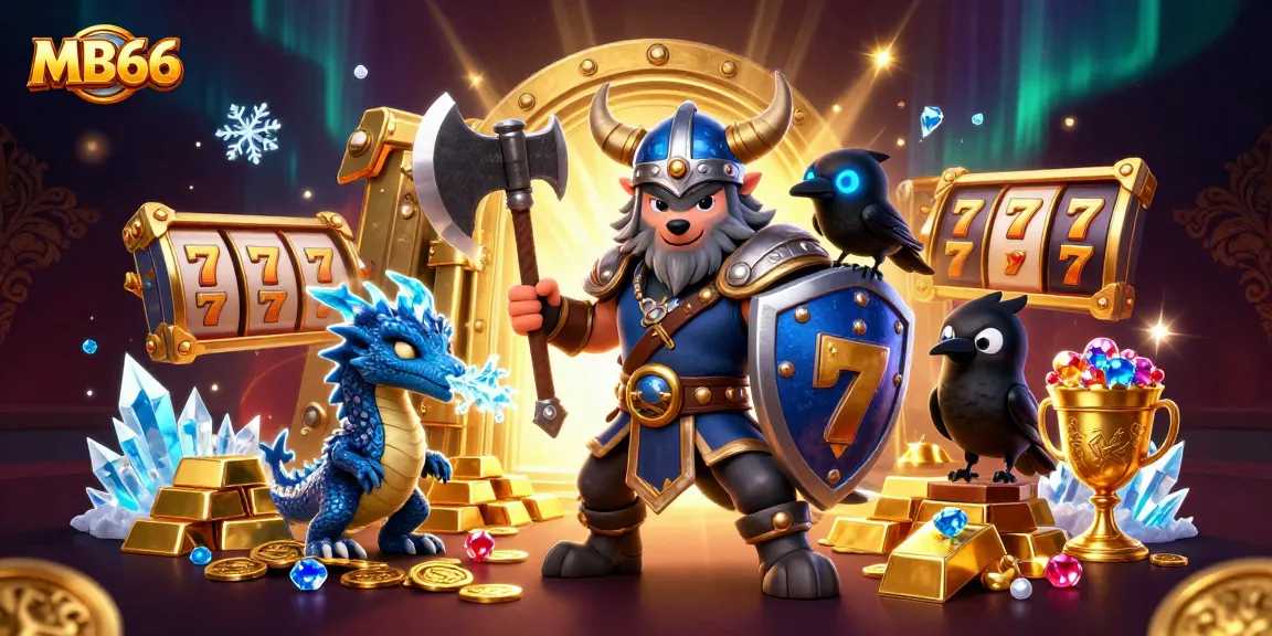 Win big at MB66 with excitement and vibrant energy illustrated in a detailed 3D casino scene.