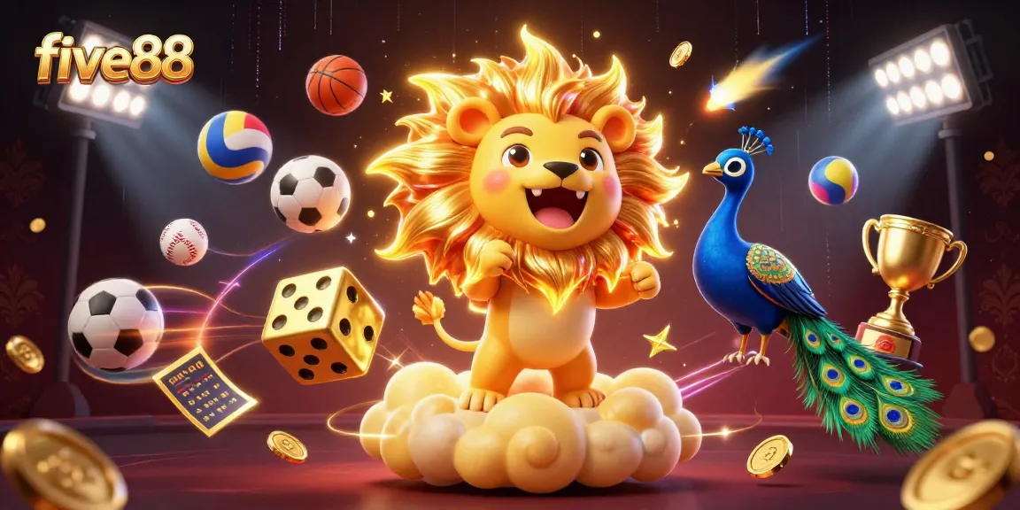 Experience thrilling gameplay with five88, featuring dynamic sports symbols and casino elements.