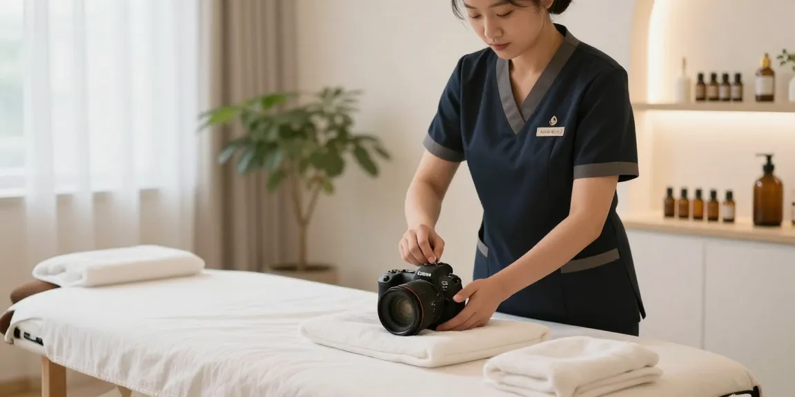 중랑구출장안마 massage space with professional preparing oils in a calming urban setting