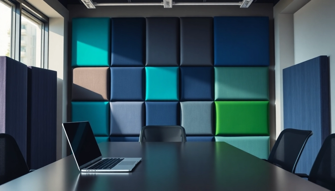 Enhance sound quality with colorful Acoustic Panels displayed in a modern office environment.