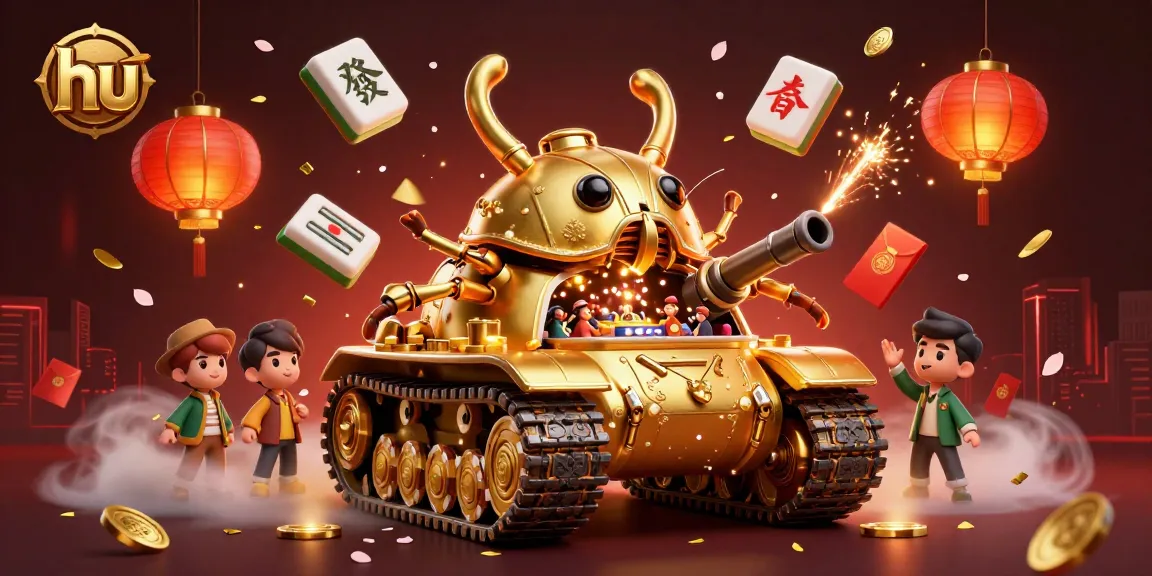 Experience the dynamic casino adventure with hu's cinematic golden beetle tank animated in vibrant action.