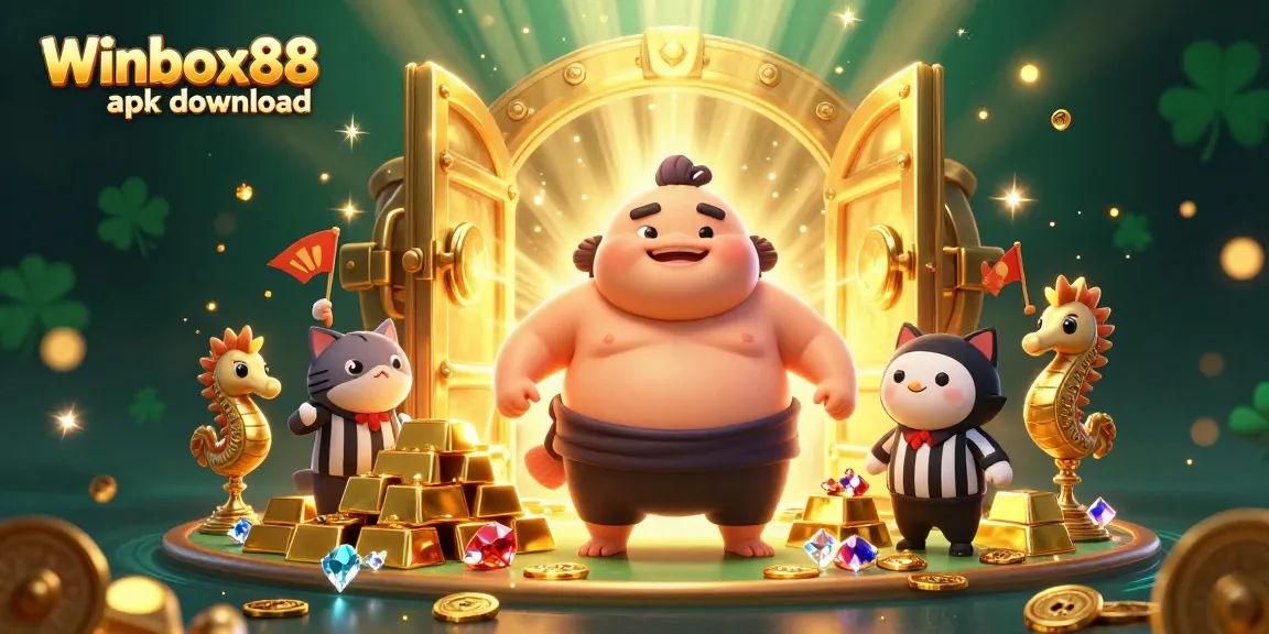 Winbox88 apk download provides a vibrant scene with a blowfish in an underwater casino, highlighting fun gaming.