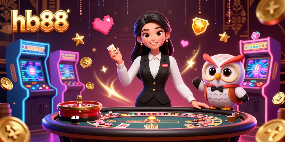 hb88 captivates players at a lively baccarat table featuring a professional dealer and engaging gaming elements.
