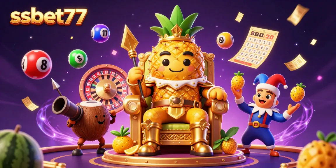 Experience the thrill of ssbet77 with a vibrant, dynamic casino scene filled with colorful gaming elements.