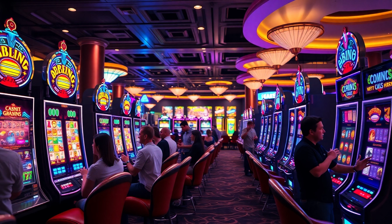 Menampilkan Slot Dana yang menarik di mesin slot kasino dengan cahaya berkilau.