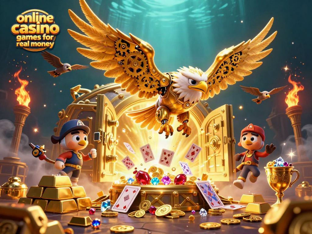 Experience the excitement of online casino games for real money with dynamic 3D casino-themed visuals.