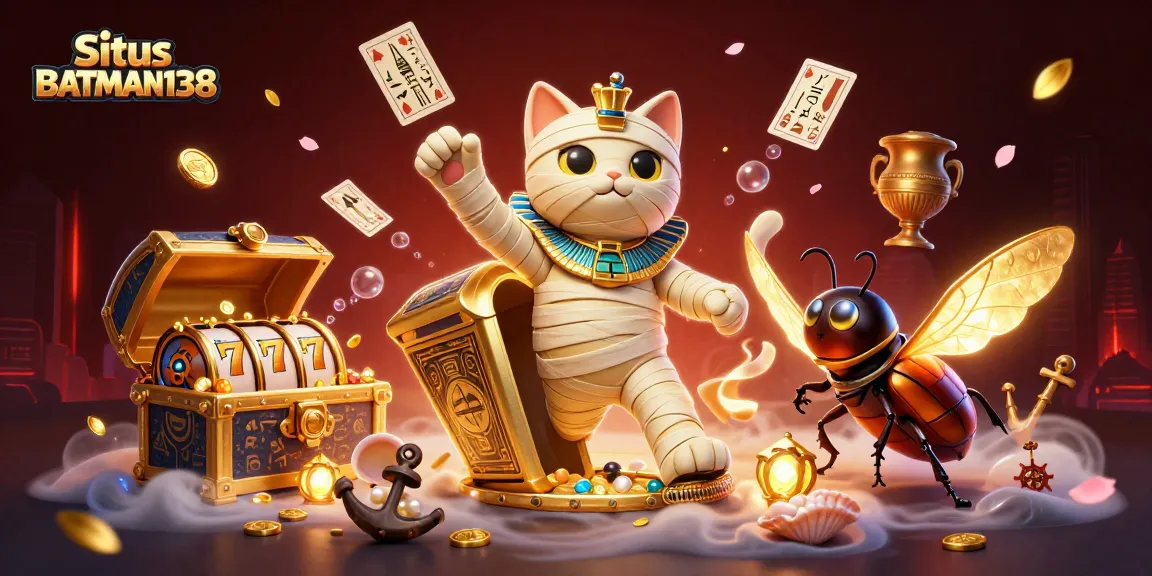 Rasakan pengalaman bermain di Situs BATMAN138 dengan desain slot yang menarik dan simbol keberuntungan.