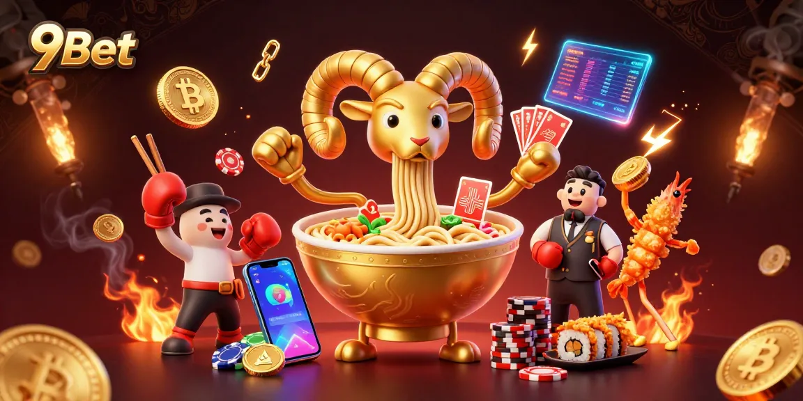 Engage in thrilling action with 9Bet's vibrant crypto casino scene featuring unique characters and dynamic game elements.