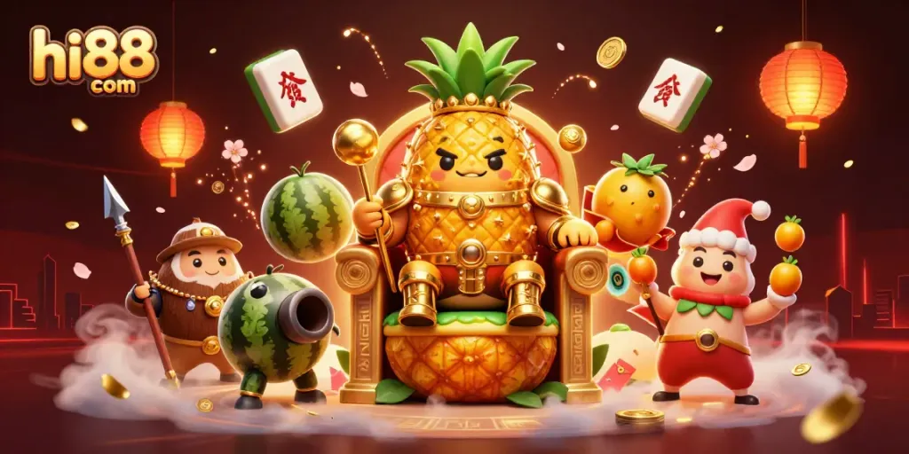 Engage in thrilling gameplay at hi88 com with this vibrant casino illustration showcasing exciting characters and elements.