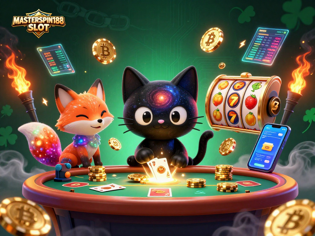 Engage with the thrilling MASTERSPIN188 SLOT featuring dynamic cosmic characters and vibrant gaming visuals.