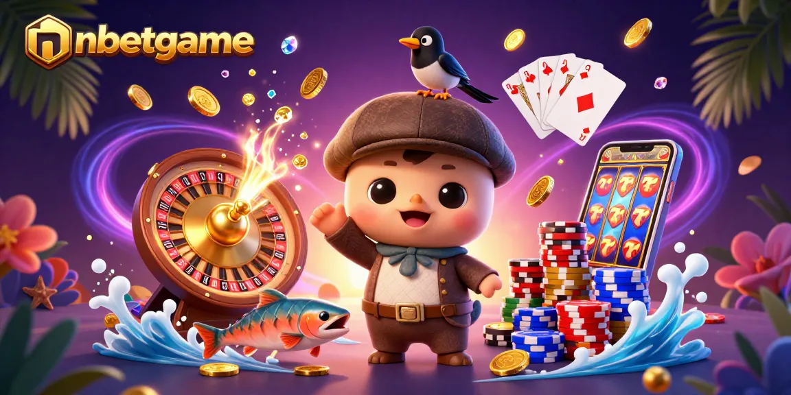 Experience thrilling moments with nbetgame's colorful characters amid casino excitement.