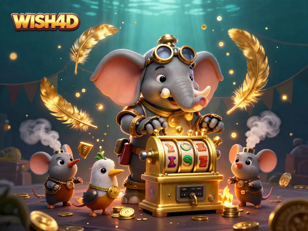 Engage with WISH4D's thrilling slot machine experience featuring an interactive steampunk theme.