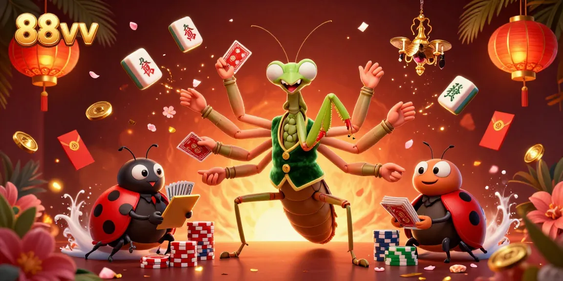 Experience the thrill of gaming with 88 vv featuring a vibrant casino scene with whimsical characters.