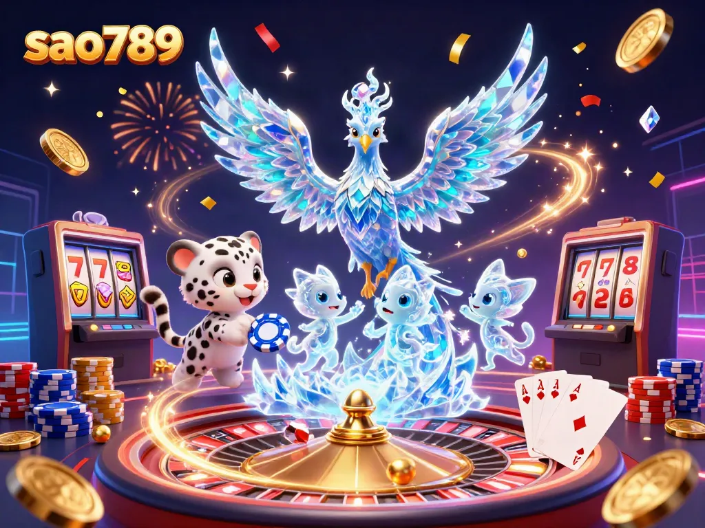 Experience the thrilling world of sao789 with captivating characters and vibrant casino elements.