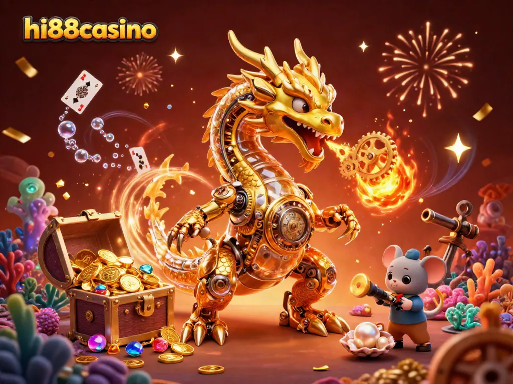 Experience the excitement of hi88casino's vibrant casino adventure bursting with treasures.