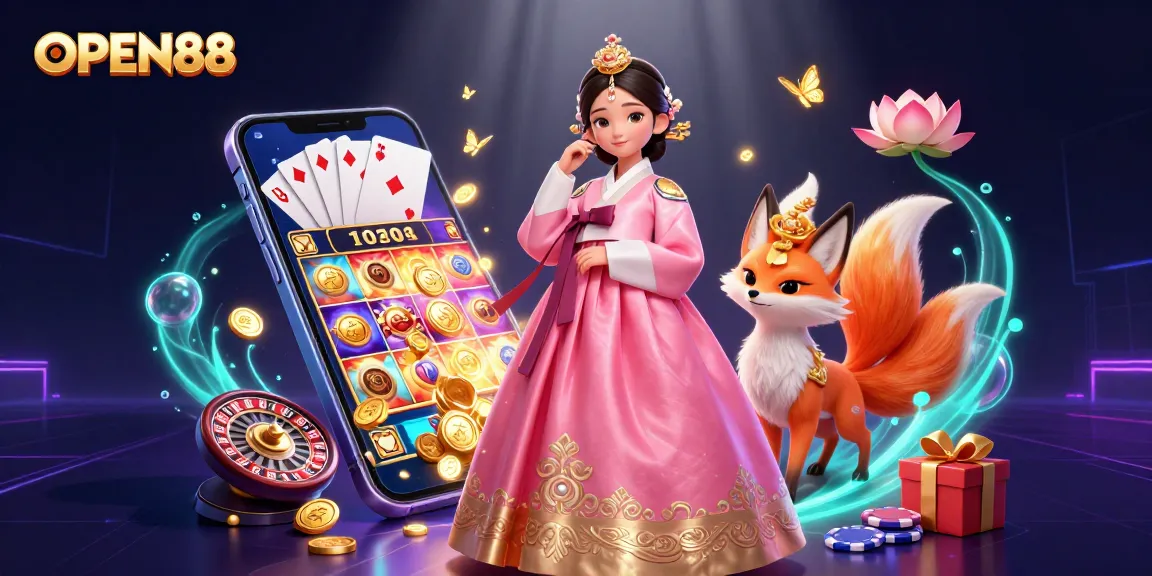 Engage with OPEN88's vibrant online gaming platform featuring immersive slot action and iconic characters.