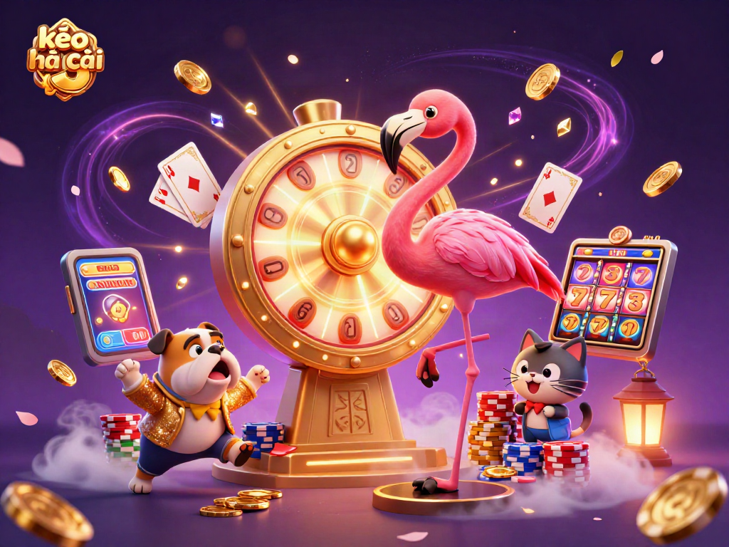 Experience thrilling wins with kèo nhà cái 5 in this vibrant, gamified scene.