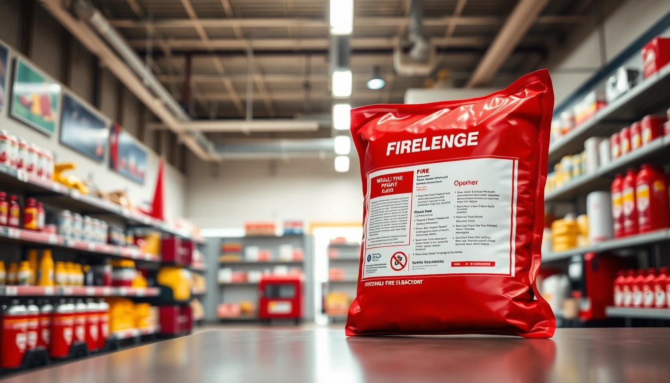 Secure wholesale fire blanket in a modern showroom highlights essential safety features.