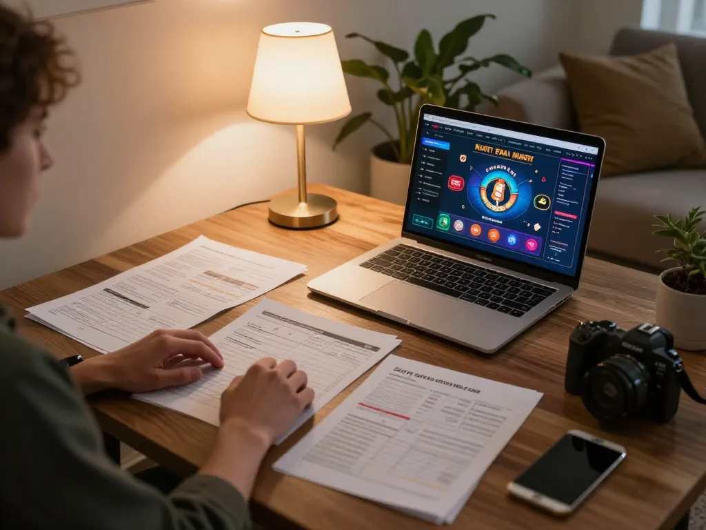 Engaging in live dealer games on god55 with strategic notes in a cozy home office setting