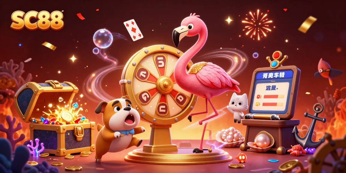 Experience SC88's thrilling casino adventure with vibrant characters and dynamic gambling elements.