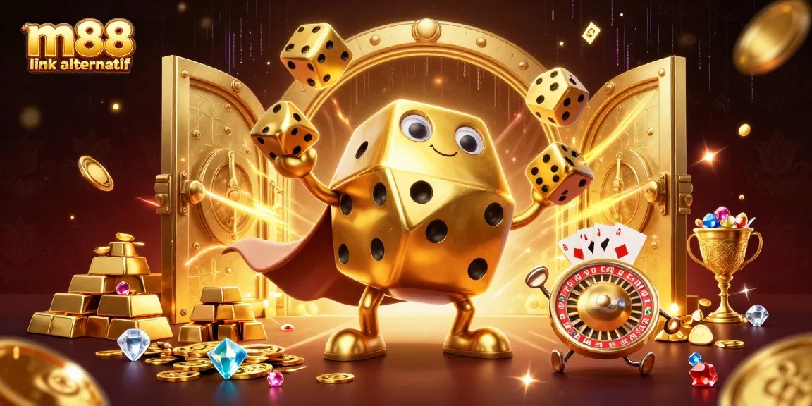 Experience thrilling gameplay with m88 link alternatif in a vibrant, dynamic casino scene.