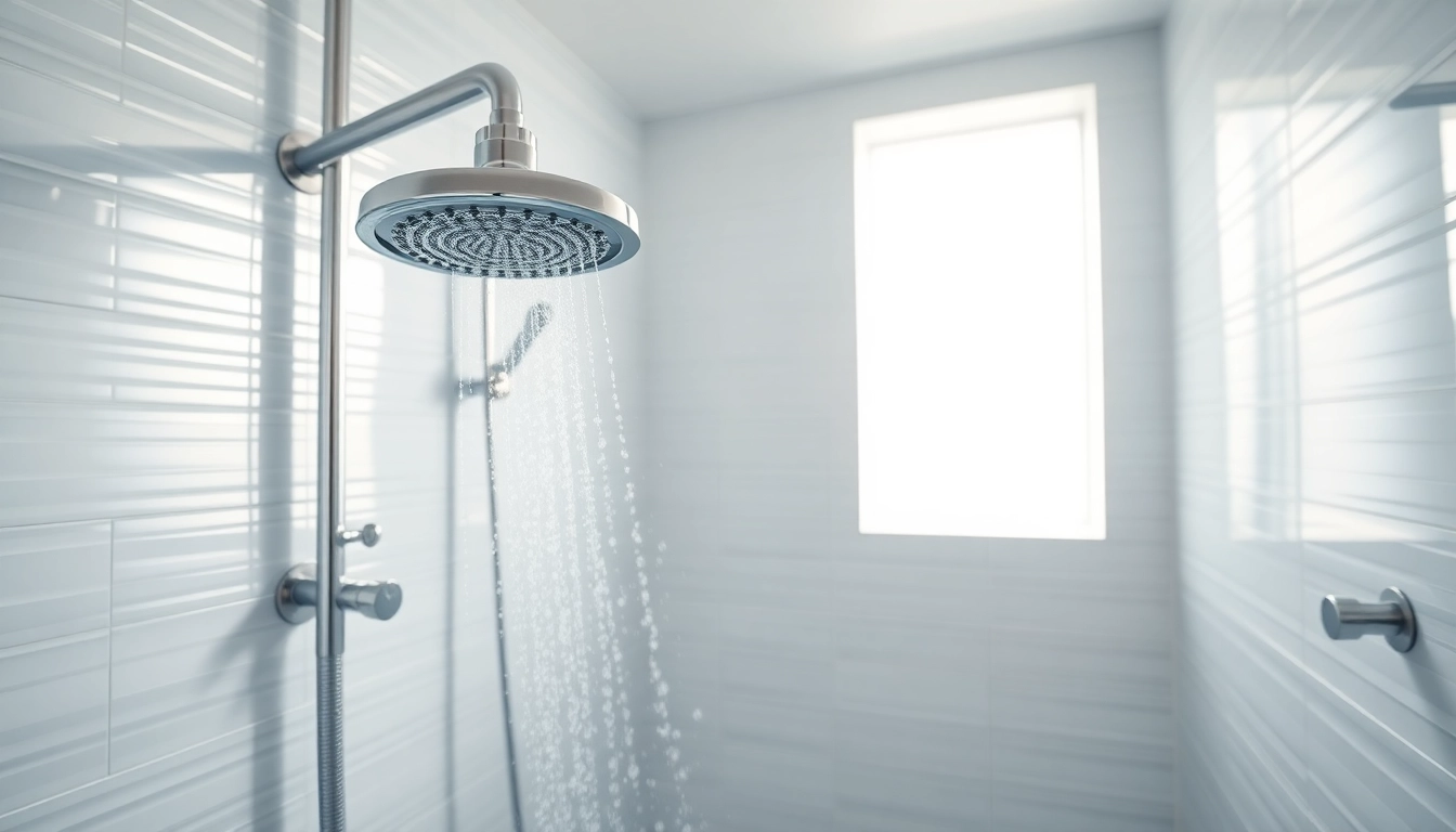 Experience elegant showers with a minimalist design and bright lighting in a serene bathroom space.
