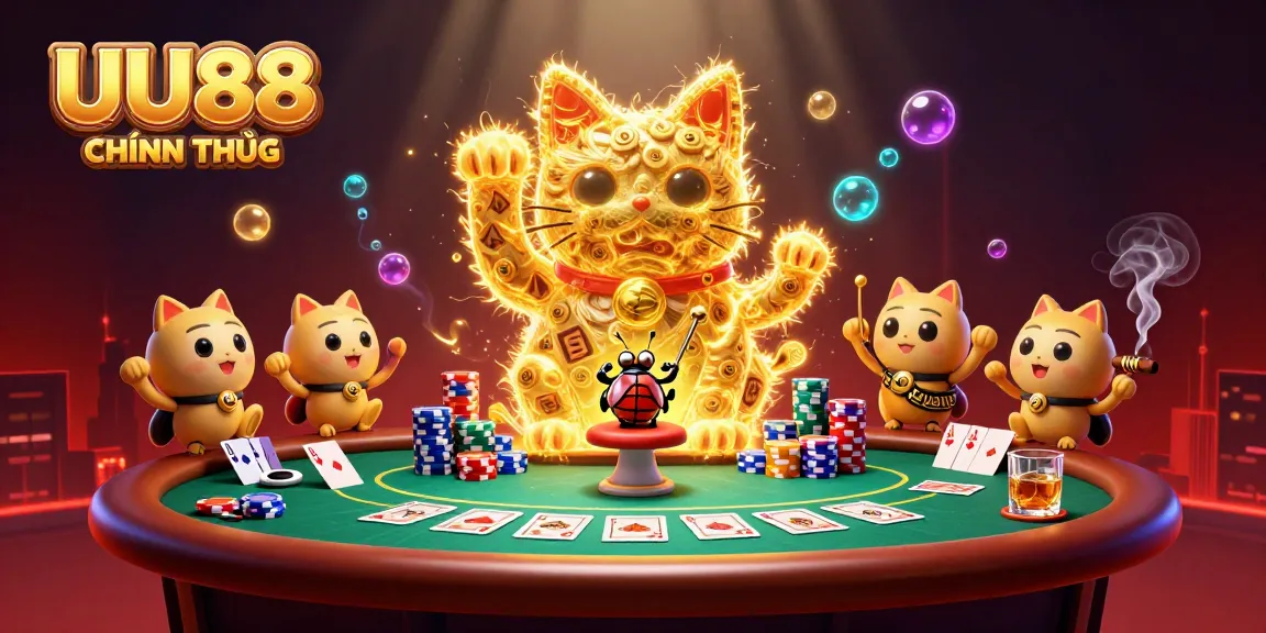 Experience the excitement of UU88 CHÍNH THỨC with vibrant casino symbols coming to life