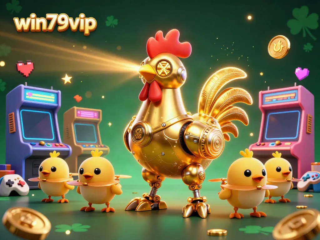 Experience exciting wins with win79vip in this colorful casino-themed scene.