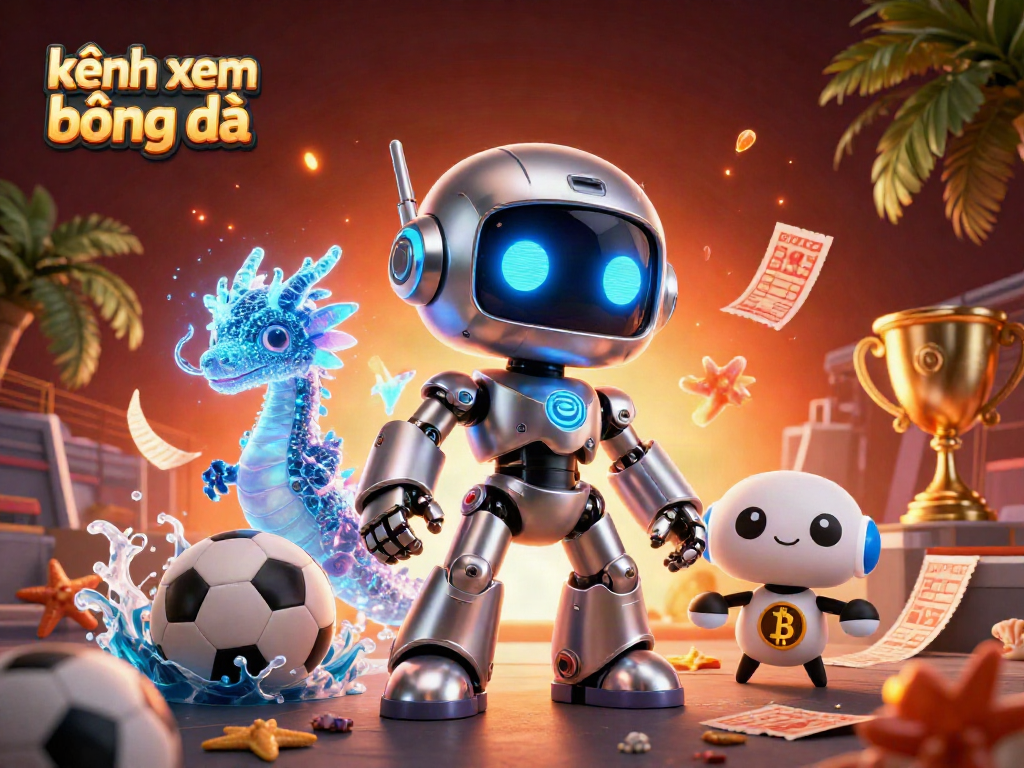 Engaging kênh xem bóng đá illustration featuring a vibrant scene with characters around sports betting elements.