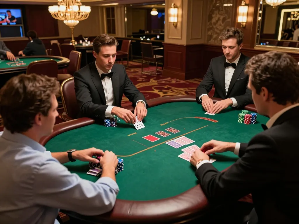 Players strategizing and enjoying a thrilling poker game at SC88 casino.