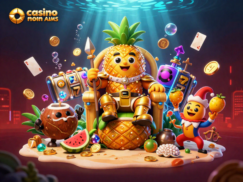 Gioca al casino online non AAMS con il re ananas e i suoi guardiani su uno sfondo animato