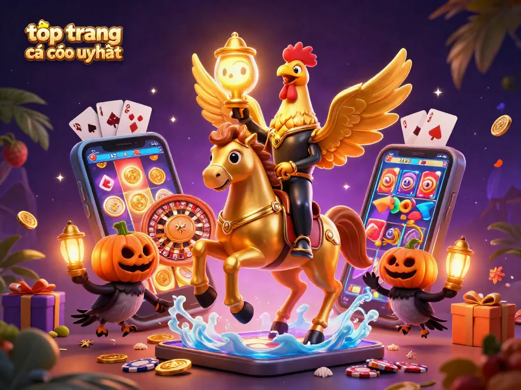 Khám phá top trang cá cược uy tín với hình ảnh sống động về một con gà trống vàng trong casino tuyệt đẹp.