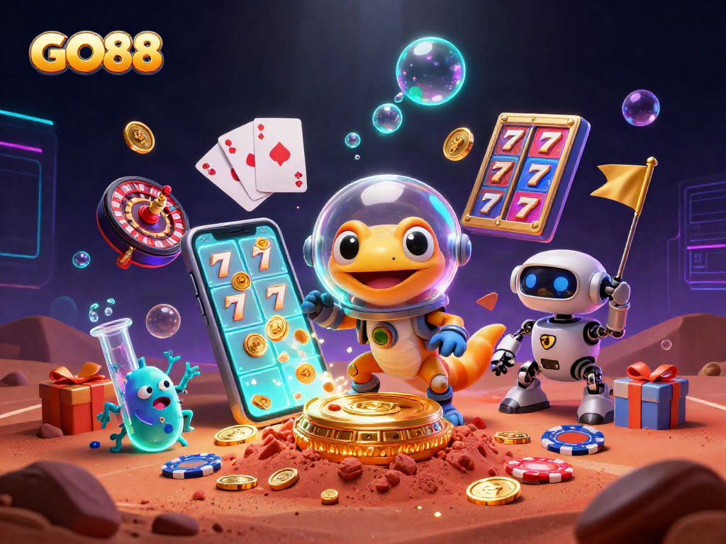 Play GO88’s colorful slot games with vibrant visuals and thrilling scenes filled with action.