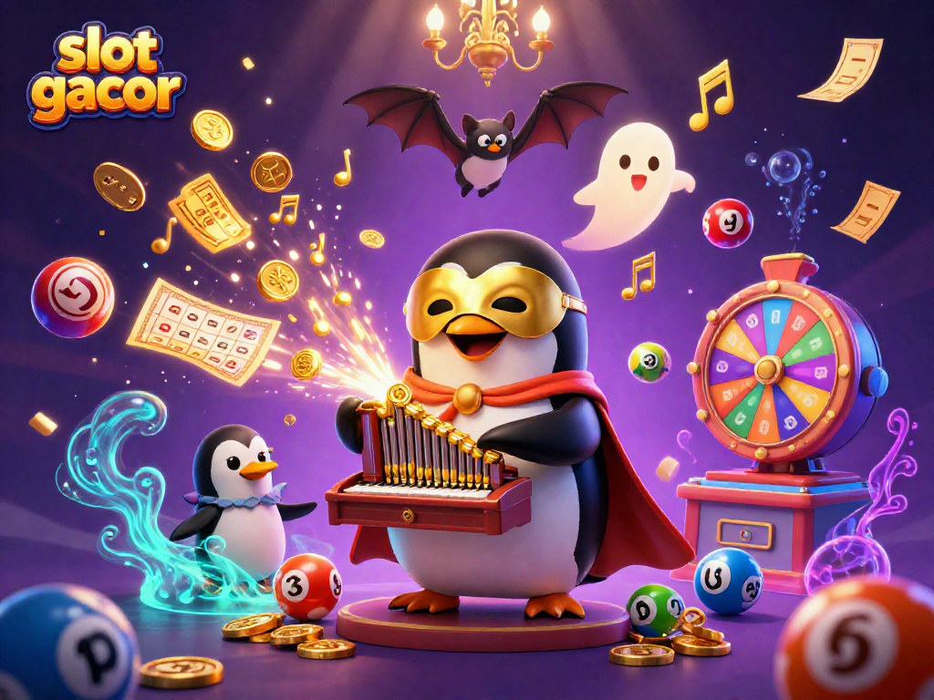 Experience jackpot thrills with the slot gacor scene featuring vibrant casino action and festive elements.