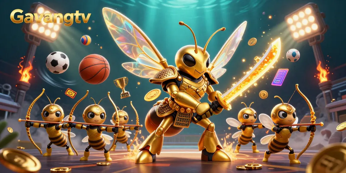 Experience dynamic sports action with Gavangtv's golden hornet samurai and bee archers collecting trophies.