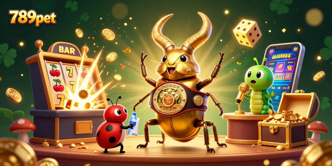Experience the thrilling atmosphere of 789pet online casino, featuring dynamic characters and vibrant slot action.