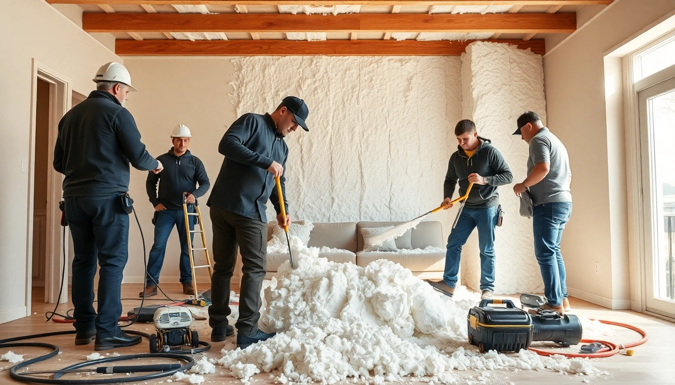 Evaluate spray foam removal price with professional team performing insulation removal.