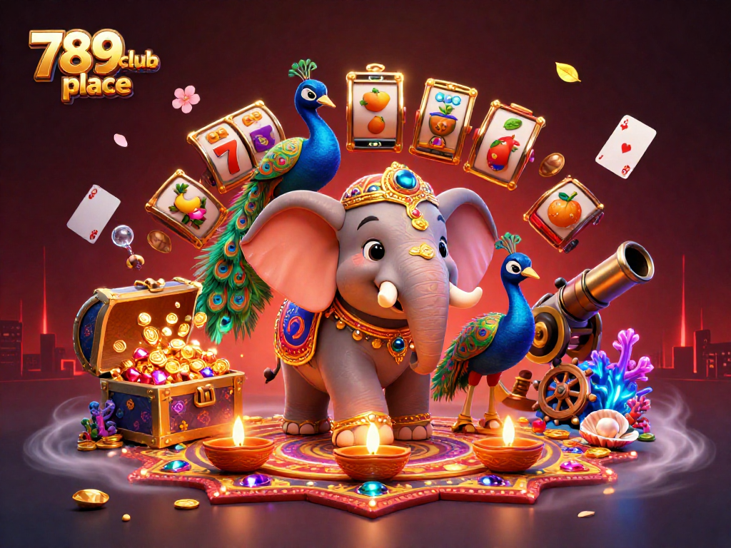 Experience the excitement of 789club place with vibrant casino elements, lively characters, and captivating designs.