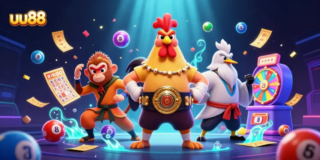 Engage with the exciting world of uu88 through vibrant characters and dynamic gaming elements.