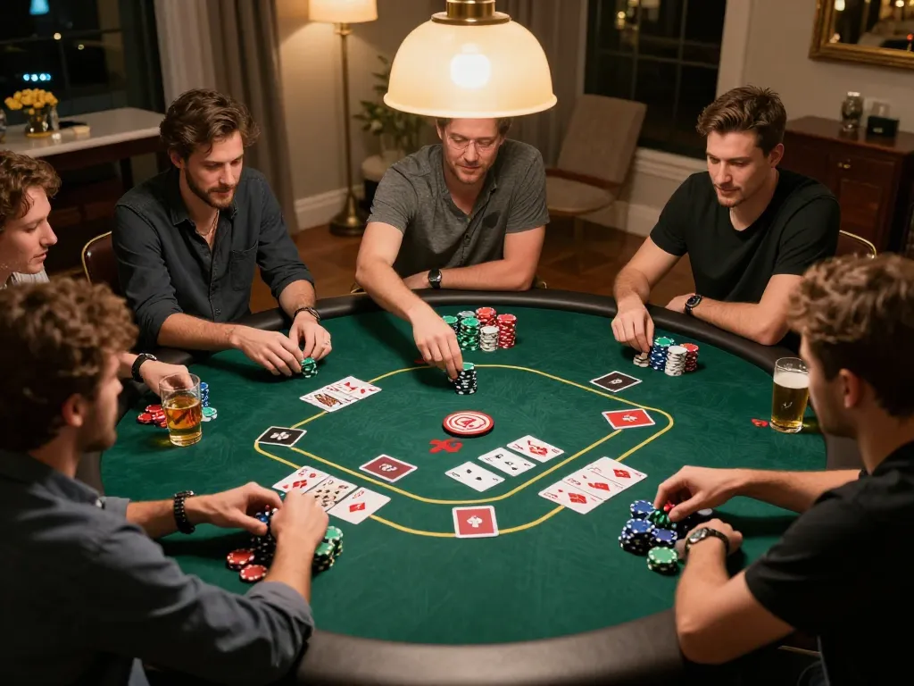 Join the thrilling excitement of poker night with SUNWIN LINK at a vibrant home gathering.