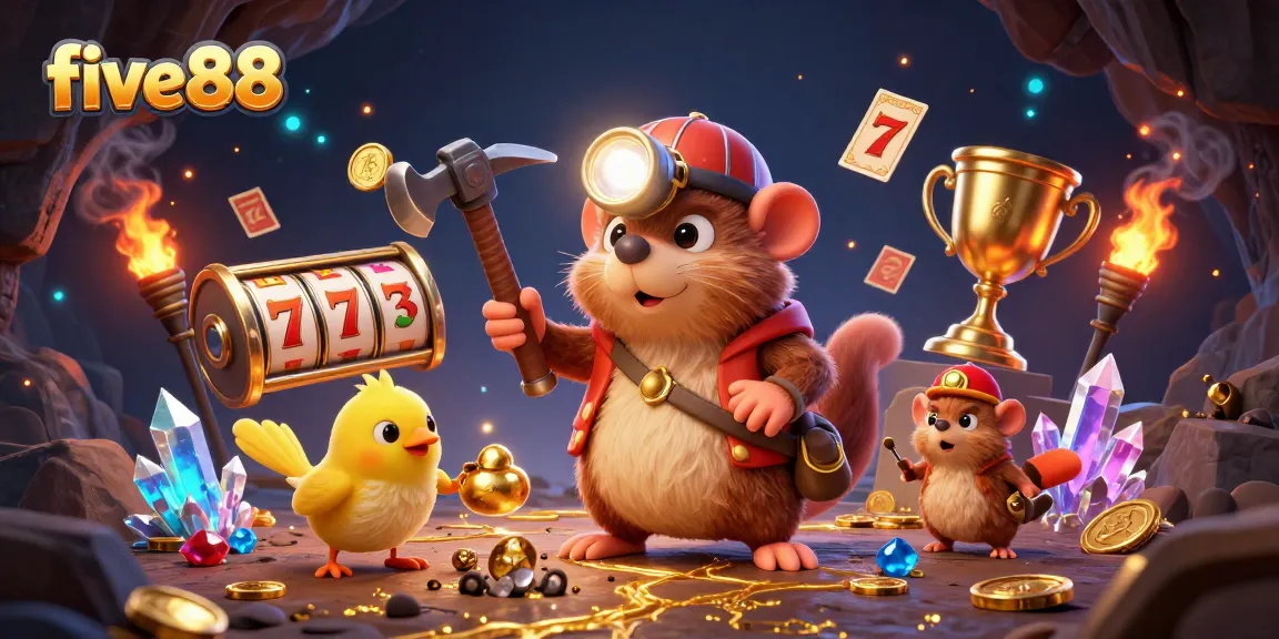 Experience the excitement of five88 with a treasure hunt for slot jackpots and golden coins!