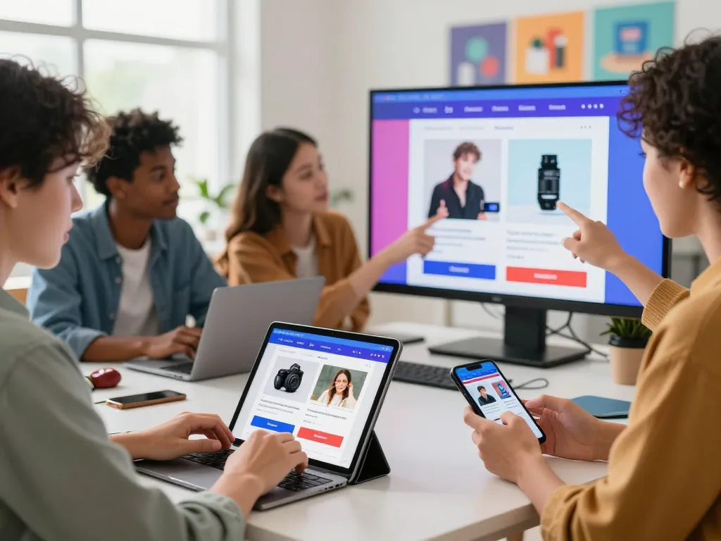 Engaging hubet 88 newsletter signup scene showcasing excited users connecting over sales and new products.